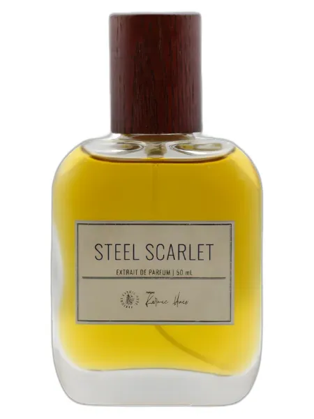 Frasco del perfume Parfums Karmic Hues Steel Scarlet unisex Eau de Parfum