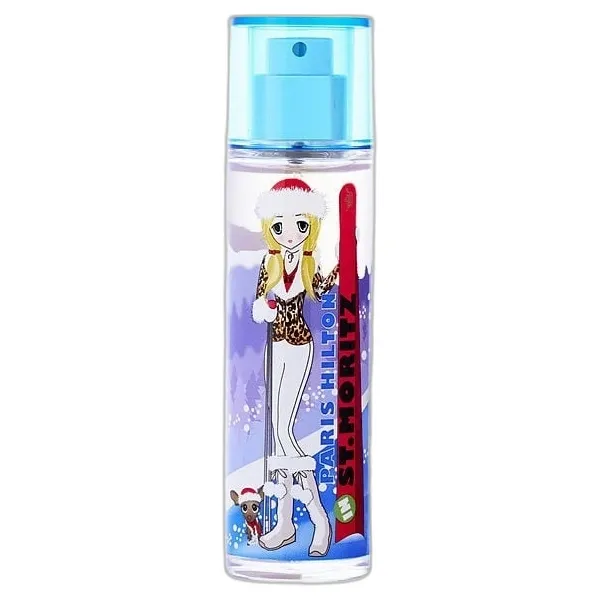 Frasco del perfume Paris Hilton Passport St Moritz Eau de Toilette