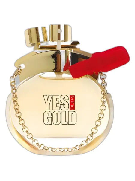 Frasco del perfume Pupa Yes Gold