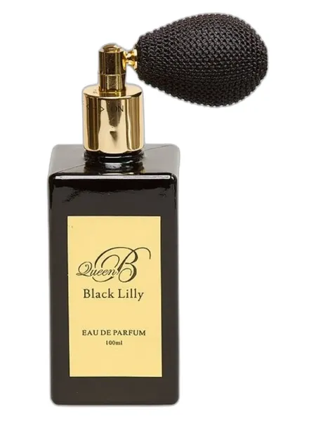 Frasco del perfume Queen B Black Lilly