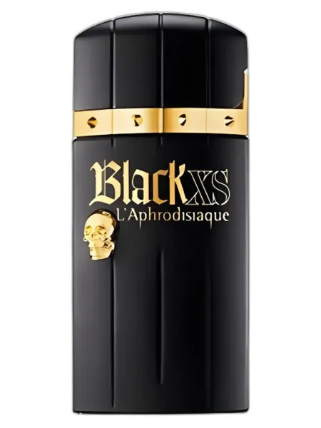 Frasco del perfume Rabanne Black XS L'Aphrodisiaque for Men Paco Eau de Cologne