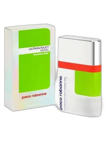Frasco del perfume Rabanne Ultraviolet Man Summer Pop Paco