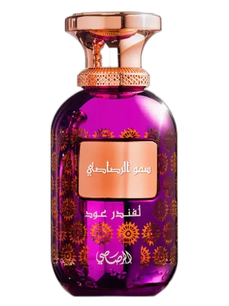Frasco del perfume Rasasi Somow Al Rasasi Lamaan Lavender Oud unisex Eau de Parfum