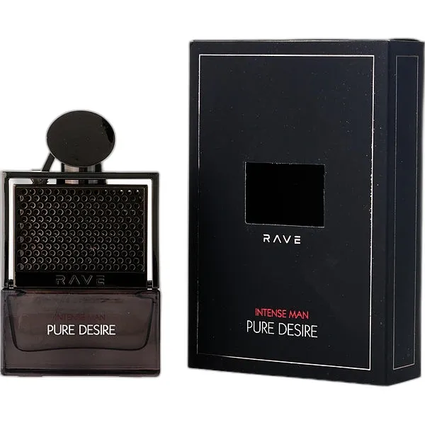 Frasco del perfume Rave Pure Desire Intense Man Eau de Parfum
