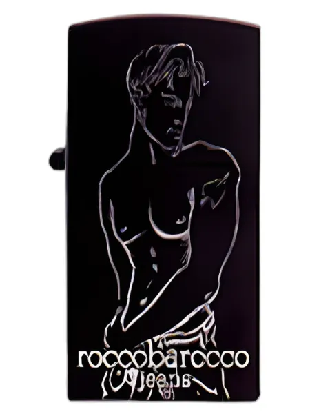 Frasco del perfume Roccobarocco Black Jeans Homme Eau de Cologne