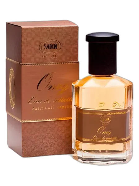 Frasco del perfume Sabon Oneg Patchouli Vanilla