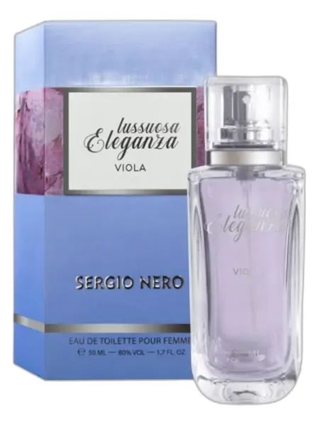 Frasco del perfume Sergio Nero Lussuosa Eleganza Viola