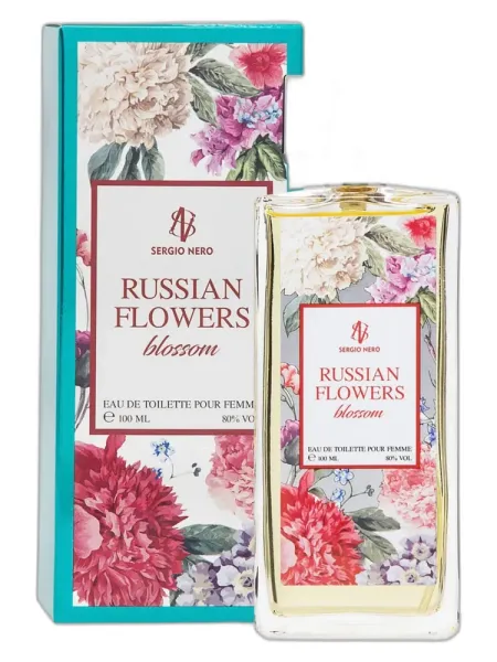 Frasco del perfume Sergio Nero Russian Flowers Blossom Eau de Toilette