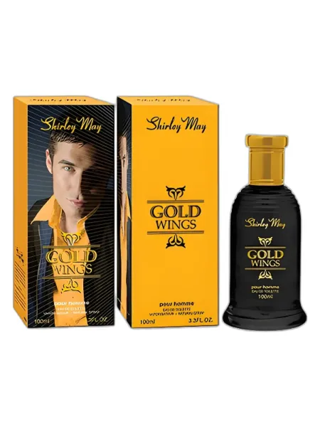 Frasco del perfume Shirley May Gold Wings