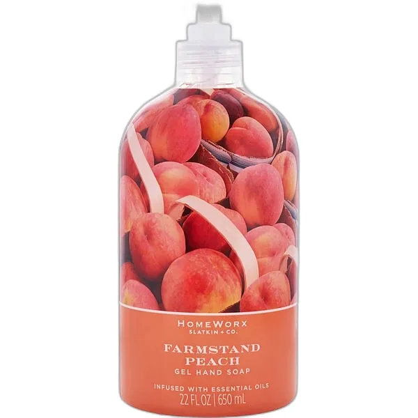 Frasco del perfume Slatkin + Co. Homeworx Farmstand Peach