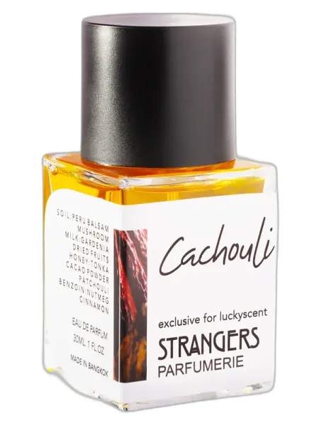 Frasco del perfume Strangers Parfumerie Cachouli unisex Eau de Parfum