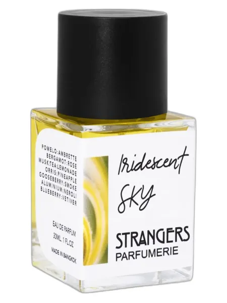 Frasco del perfume Strangers Parfumerie Iridescent Sky unisex Eau de Parfum