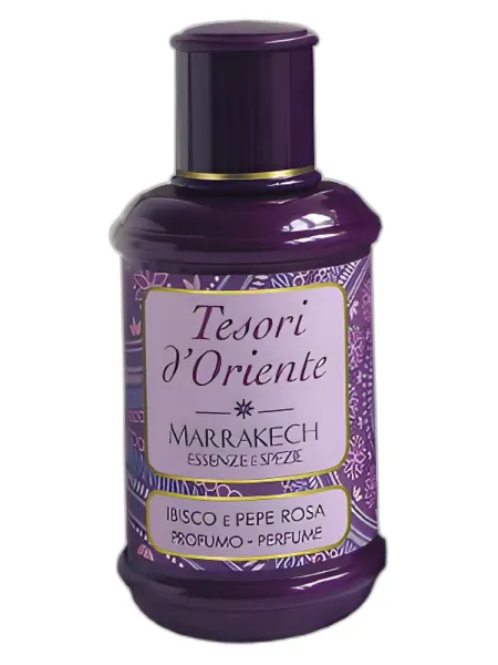 Frasco del perfume Tesori d'Oriente Marrakech Ibisco E Pepe Rosa