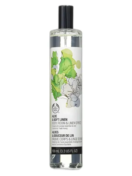 Frasco del perfume The Body Shop Aloe & Soft Linen unisex