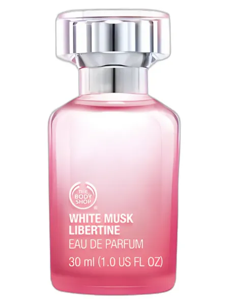 Frasco del perfume The Body Shop White Musk Libertine