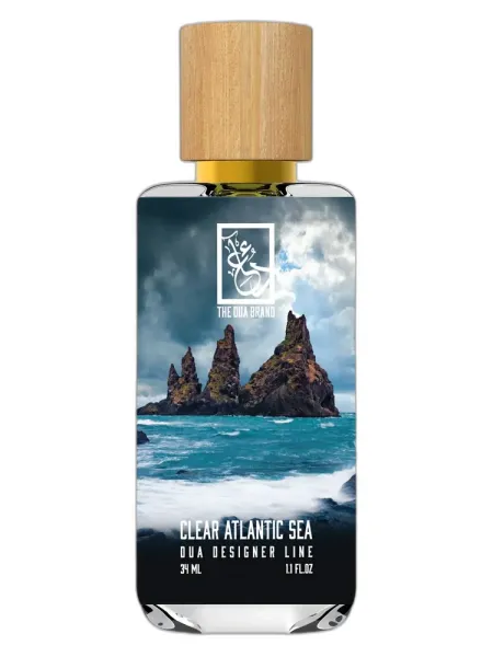 Frasco del perfume The Dua Brand Clear Atlantic Sea