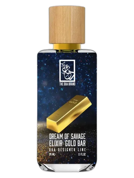 The Dua Brand Dream Of Savage Elixir: Gold Bar परफ्यूम की बोतल