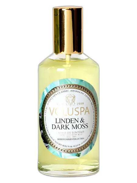 Frasco del perfume Voluspa Linden & Dark Moss unisex