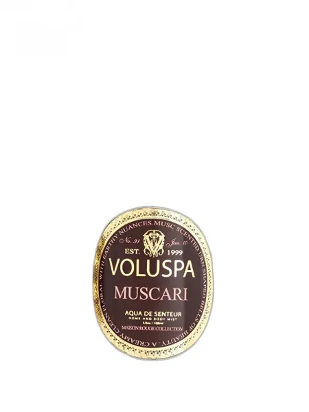 Frasco del perfume Voluspa Muscari unisex