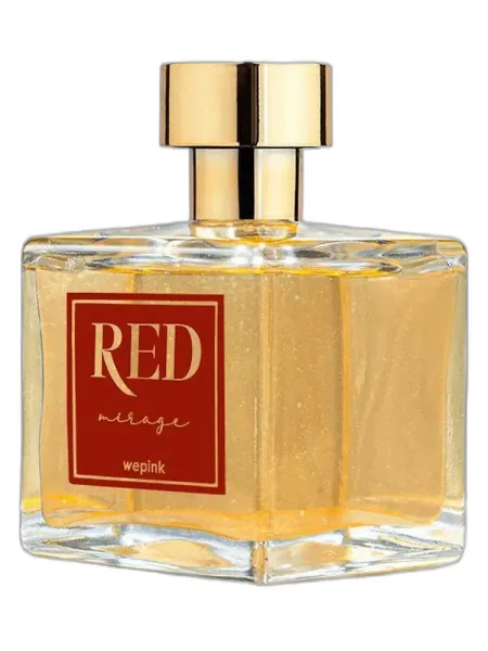 Frasco del perfume We Pink Red Mirage