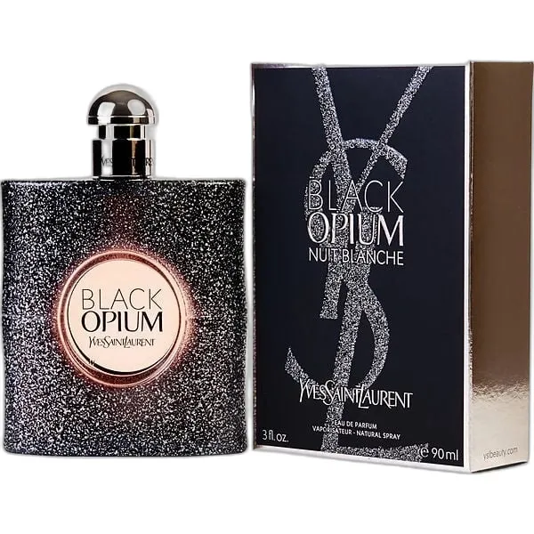 Frasco del perfume Yves Saint Laurent Black Opium Nuit Blanche Eau de Parfum